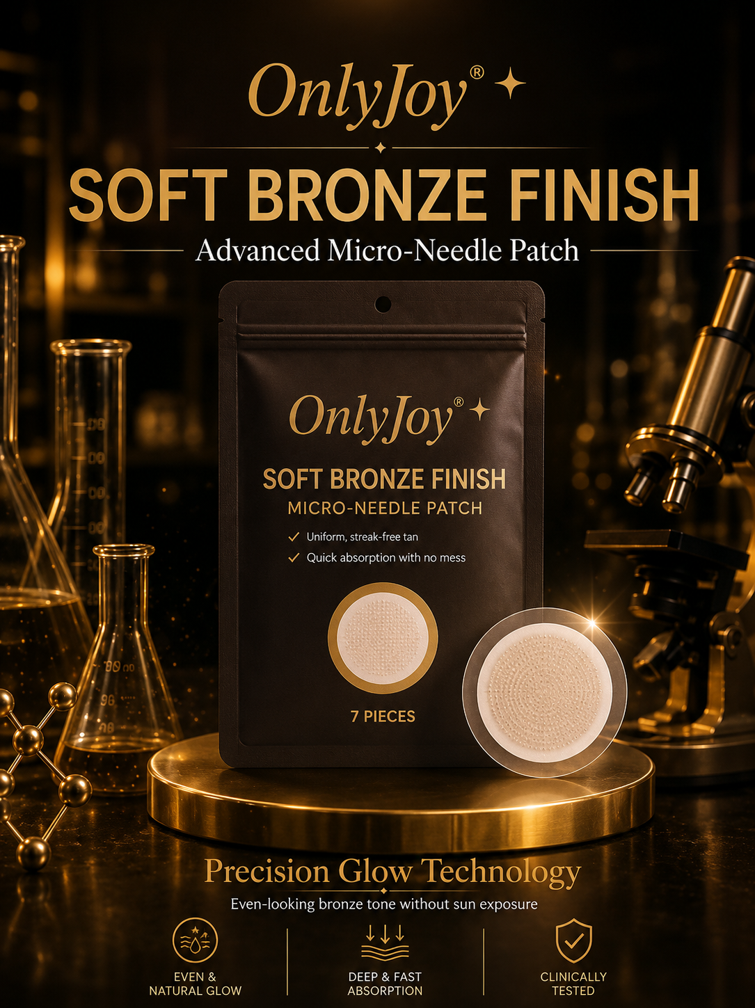 🔥Limited-Time 49% OFF--OnlyJoy® Soft Bronze Finish Transdermal Tanning Patch