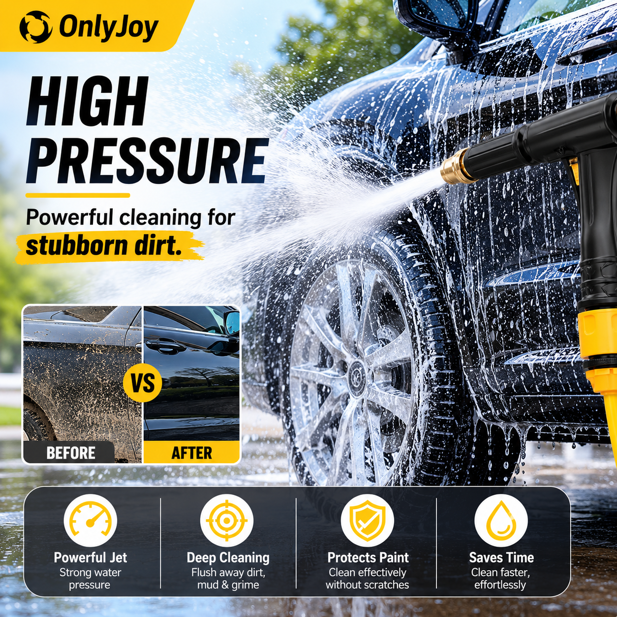 Power Pro: Portable High Pressure Water Gun for Easy Car Washing and Versatile Watering