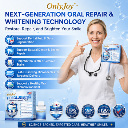 🔥LAST DAY SALE 49% OFF--OnlyJoy™ 🦷 Tideglusib Fast‑Dissolving Tooth & Gum Repair Oral Strips ✨