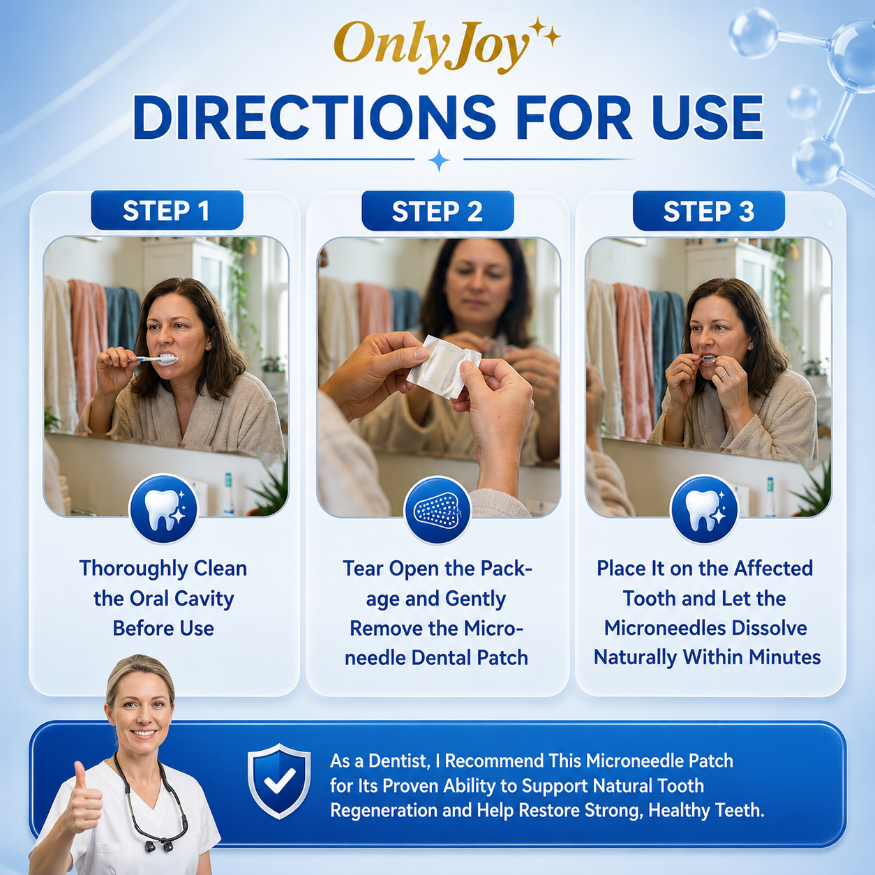 🔥LAST DAY SALE 49% OFF--OnlyJoy™ 🦷 Tideglusib Fast‑Dissolving Tooth & Gum Repair Oral Strips ✨