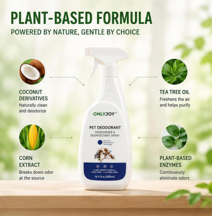 ONLYJOY™ Pet Deodorant Spray – Natural Odor Eliminator & Disinfectant for Dogs & Cats